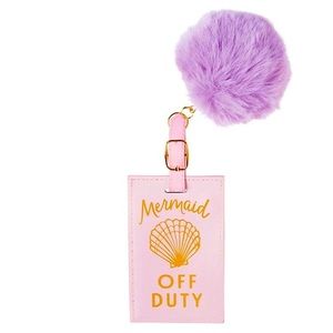 Mermaid Off Duty Pink Purple Luggage Travel Name Address Tag
